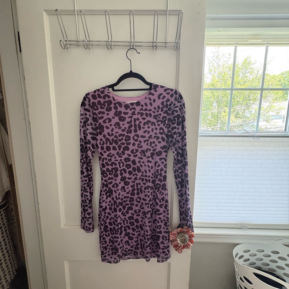 Lovers and Friends purple cheetah dress